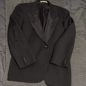 Emanuel Ungaro Made In Italy Black Blazer Sports Coat Jacket Size L